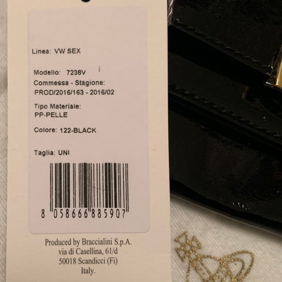 NWT Vivienne Westwood "SEX" clutch black (ITALY) - Picture 4 of 8